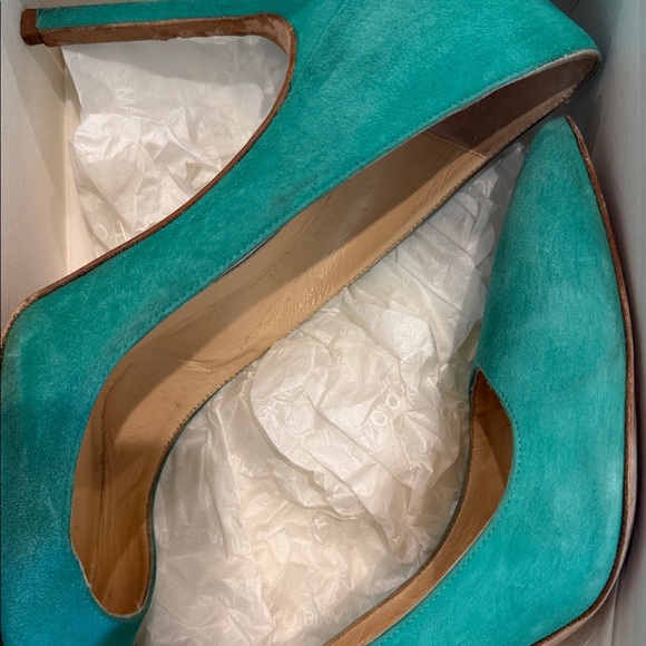 Manolo Blahnik Turquoise Heels - Picture 10 of 12
